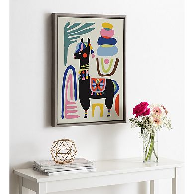 Sylvie Llama Mesatawe Framed Canvas by Rachel Lee of My Dream Wall
