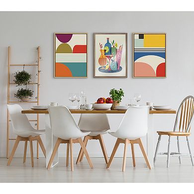 Blake Mid Century Modern Cocktails Framed Printed Glass by Rachel Lee of My Dream Wall