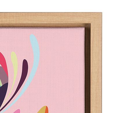 Sylvie Mid Century Modern Protea Framed Canvas by Rachel Lee of My Dream Wall