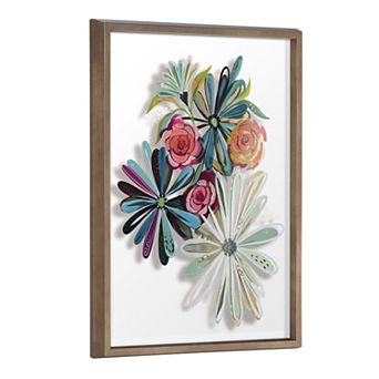 Blake Flowers on Glass 2 Whole Flowers Framed Printed Art by Jessi Raulet of Ettavee