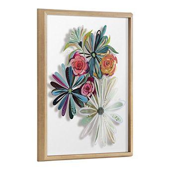 Blake Flowers on Glass 2 Whole Flowers Framed Printed Art by Jessi Raulet of Ettavee