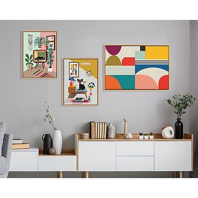 Sylvie TV Cat Bed Framed Canvas by Rachel Lee of My Dream Wall