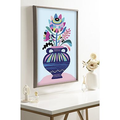 Blake Mid Century Modern Whimsical Floral Framed Printed Art by Rachel Lee of My Dream Wall