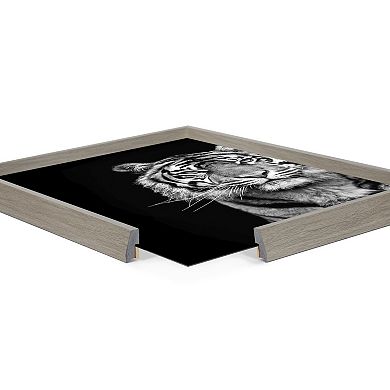 Blake Tiger Minimalist Animal Framed Printed Glass by The Creative Bunch Studio