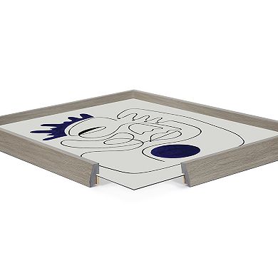 Blake El Ray Framed Printed Glass by Shatha Al Dafai