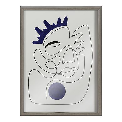 Blake El Ray Framed Printed Glass by Shatha Al Dafai