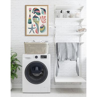 Blake Modern Colorful Seashells Framed Printed Glass by Rachel Lee of My Dream Wall