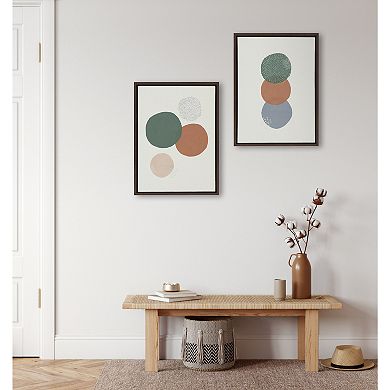 Sylvie Abstract Soft Circles Part 1 and 2 Framed Canvas Set by Lauradidthis