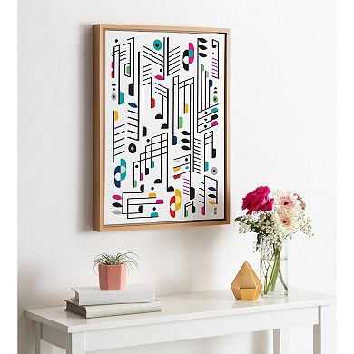 Sylvie Music Notes Framed Canvas By Rachel Lee of My Dream Wall