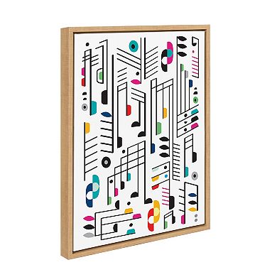 Sylvie Music Notes Framed Canvas By Rachel Lee of My Dream Wall