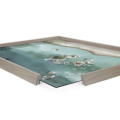 Blake Rocky Shores Framed Printed Glass by Janet Meinke-Lau
