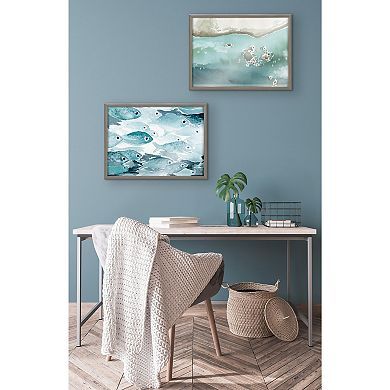 Blake Rocky Shores Framed Printed Glass by Janet Meinke-Lau