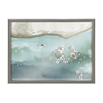 Blake Rocky Shores Framed Printed Glass by Janet Meinke-Lau