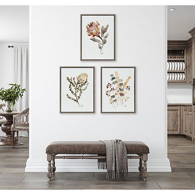 Sylvie Wild Banksia Wild Salvia and Wild King Protea Framed Canvas by Sara Berrenson