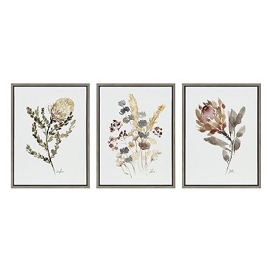Sylvie Wild Banksia Wild Salvia and Wild King Protea Framed Canvas by Sara Berrenson