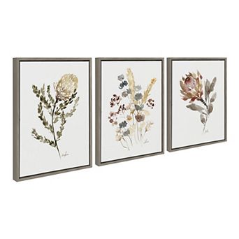 Sylvie Wild Banksia Wild Salvia and Wild King Protea Framed Canvas by Sara Berrenson