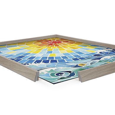 Blake Under the Hawaiian Sun Framed Printed Glass by Janet Meinke-Lau