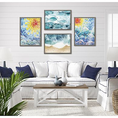 Blake Under the Hawaiian Sun Framed Printed Glass by Janet Meinke-Lau