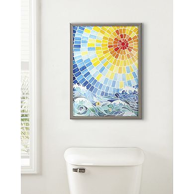 Blake Under the Hawaiian Sun Framed Printed Glass by Janet Meinke-Lau