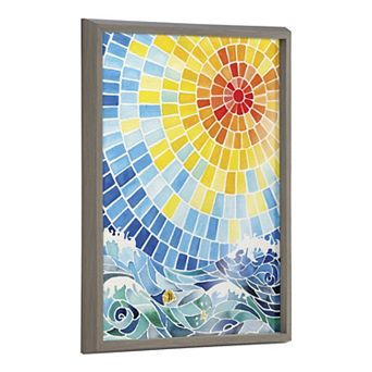 Blake Under the Hawaiian Sun Framed Printed Glass by Janet Meinke-Lau