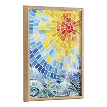 Blake Under the Hawaiian Sun Framed Printed Glass by Janet Meinke-Lau