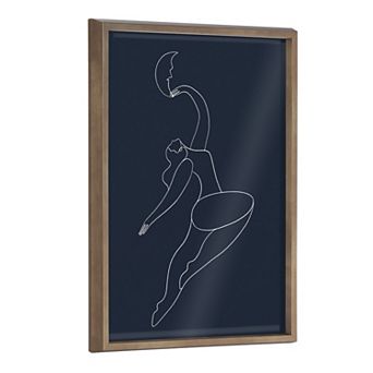 Blake Sometimes When you Fall You Fly Blue Framed Printed Glass by Maggie Stephenson