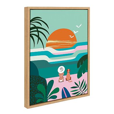 Sylvie Sun Flock Framed Canvas by Rachel Lee of My Dream Wall