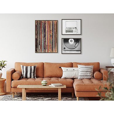 Sylvie Record Player Framed Canvas Set by Various Artists