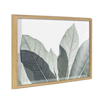 Blake Modern Green Leaf Botanical III Framed Printed Glass by The Creative Bunch Studio