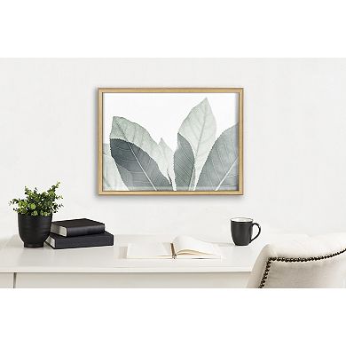 Blake Modern Green Leaf Botanical III Framed Printed Glass by The Creative Bunch Studio