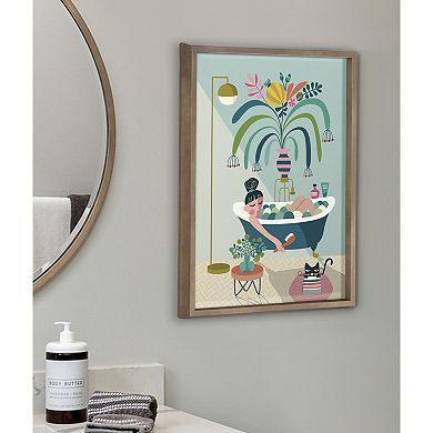 Blake Time to Relax Framed Printed Glass by Rachel Lee of My Dream Wall