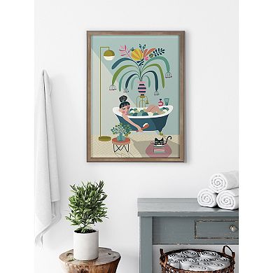 Blake Time to Relax Framed Printed Glass by Rachel Lee of My Dream Wall