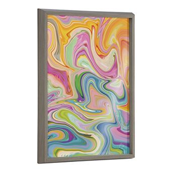 Blake Marble 27 Framed Printed Glass by Jessi Raulet of Ettavee
