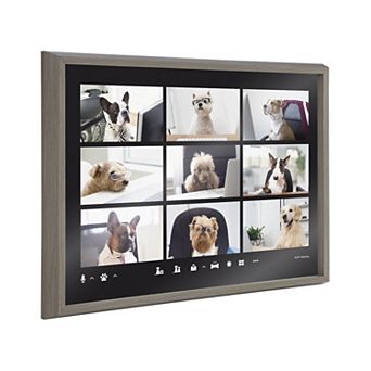 Blake Video Chat Dogs Framed Printed Glass by The Creative Bunch Studio