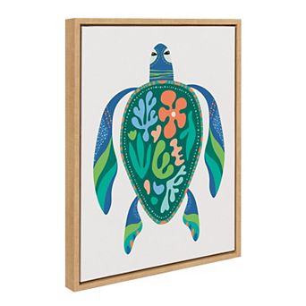 Sylvie MCM Sea Turtle Framed Canvas by Rachel Lee of My Dream Wall
