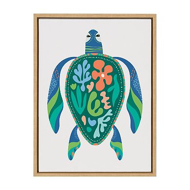 Sylvie MCM Sea Turtle Framed Canvas by Rachel Lee of My Dream Wall