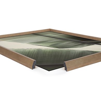 Blake Vintage Palms Framed Printed Glass by Alicia Abla