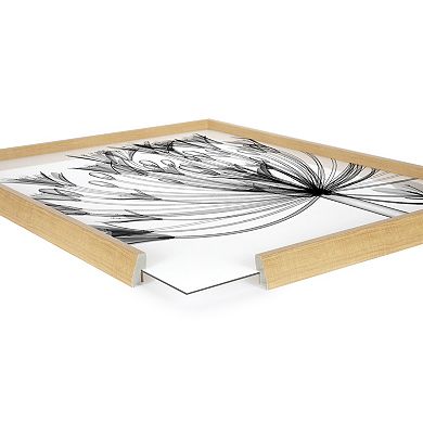 Blake Bell Agapanthus X Ray Floral BW Framed Printed Art by The Creative Bunch Studio