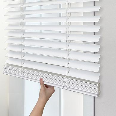 Sonoma Goods For Life® Cordless Room Darkening Smooth White Faux Wood Blinds - 48" Length