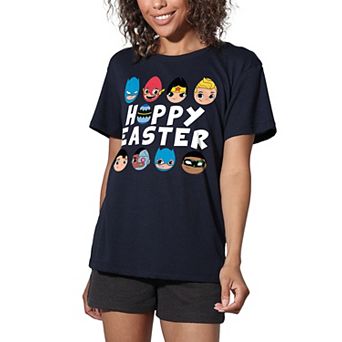 Juniors' DC Super Friends Hoppy Easter Graphic Loose Tee
