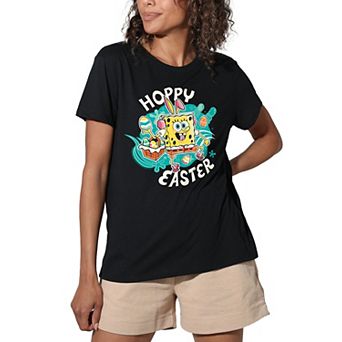 Juniors' Spongebob Hoppy Easter Graphic Loose Tee