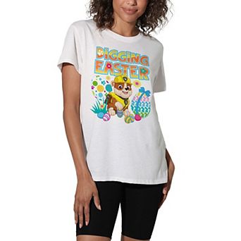 Juniors' Paw Patrol Digging Easter Graphic Tee