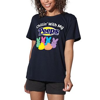 Juniors' Chillin' With My Peeps Graphic Loose Tee