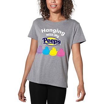Juniors' Hanging With My Peeps Graphic Loose Tee