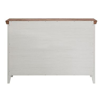 Beige 37.66 in. H Accent Cabinet with 7 Drawers