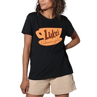 Juniors' Gilmore Girls Luke's Logo Loose Tee