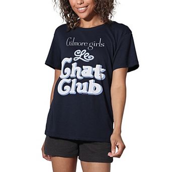 Juniors' Gilmore Girls Le Chat Club Graphic Loose Tee