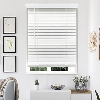 Sonoma Goods For Life® Cordless Room Darkening Smooth White Faux Wood Blinds - 64" Length