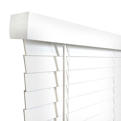 Sonoma Goods For Life® Cordless Room Darkening Smooth White Faux Wood Blinds - 64" Length