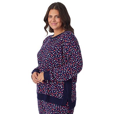 Plus Size Cuddl Duds® Sweater Knit Long Sleeve Pajama Top & Pajama Pants Set